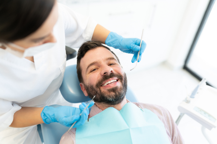 smiling dental patient