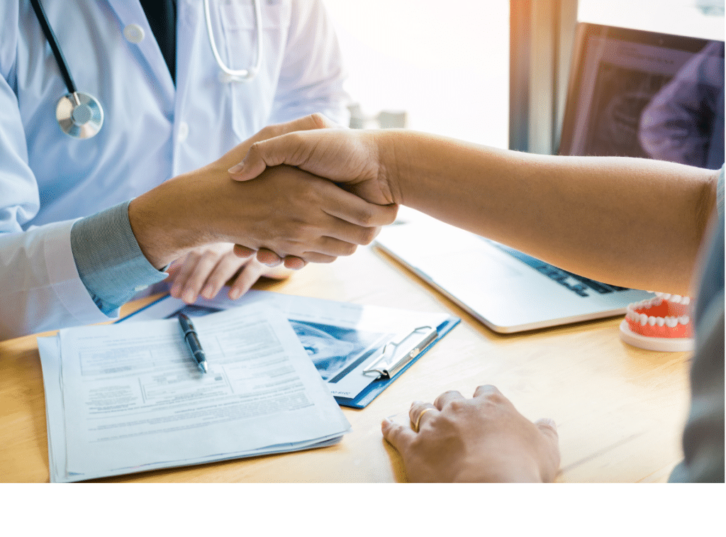 dental membership plan handshake