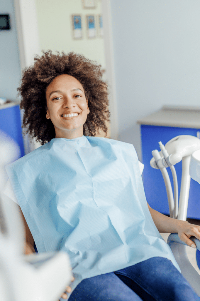 smiling dental patient